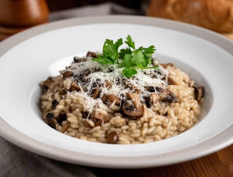 Risotto z grzybami leśnymi